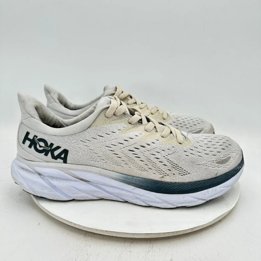 Hoka One One Clifton 8 Men Sz 12.5D 1119393 LRNC Lunar Rock Nimbus Running Shoe